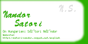 nandor satori business card